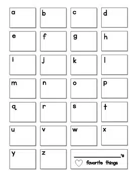 Alphabet Blank Samples