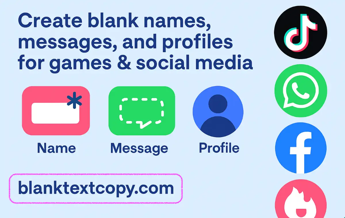 Blank space copy paste