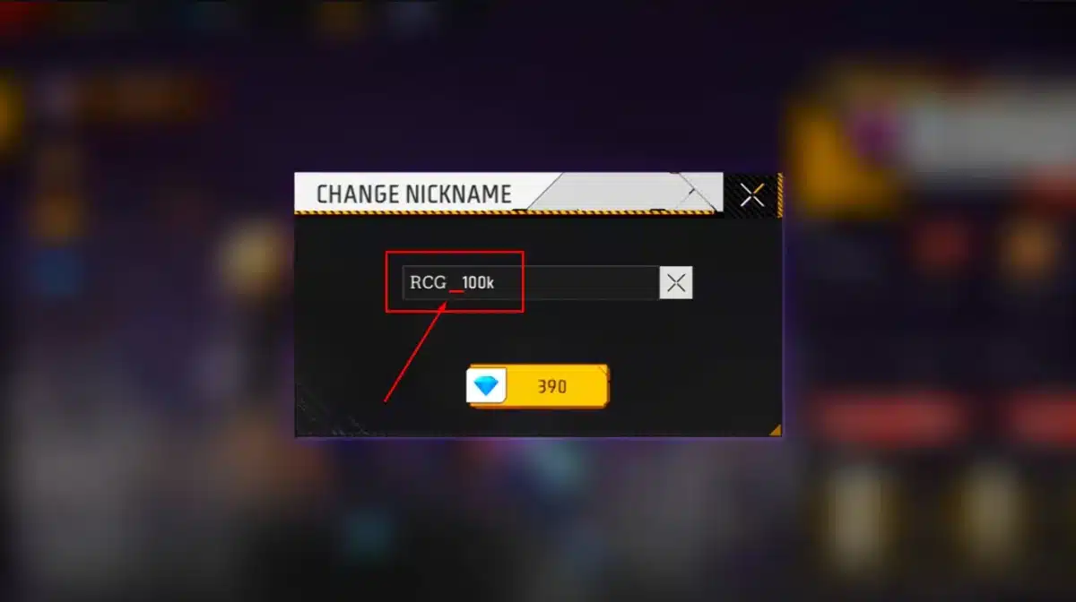 How to change invisible name in Free Fire