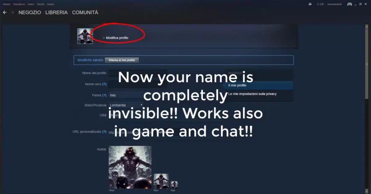 How to get INVISIBLE NAME on steam