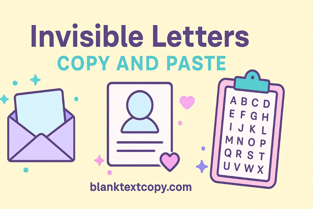 Invisible Letters Copy and Paste