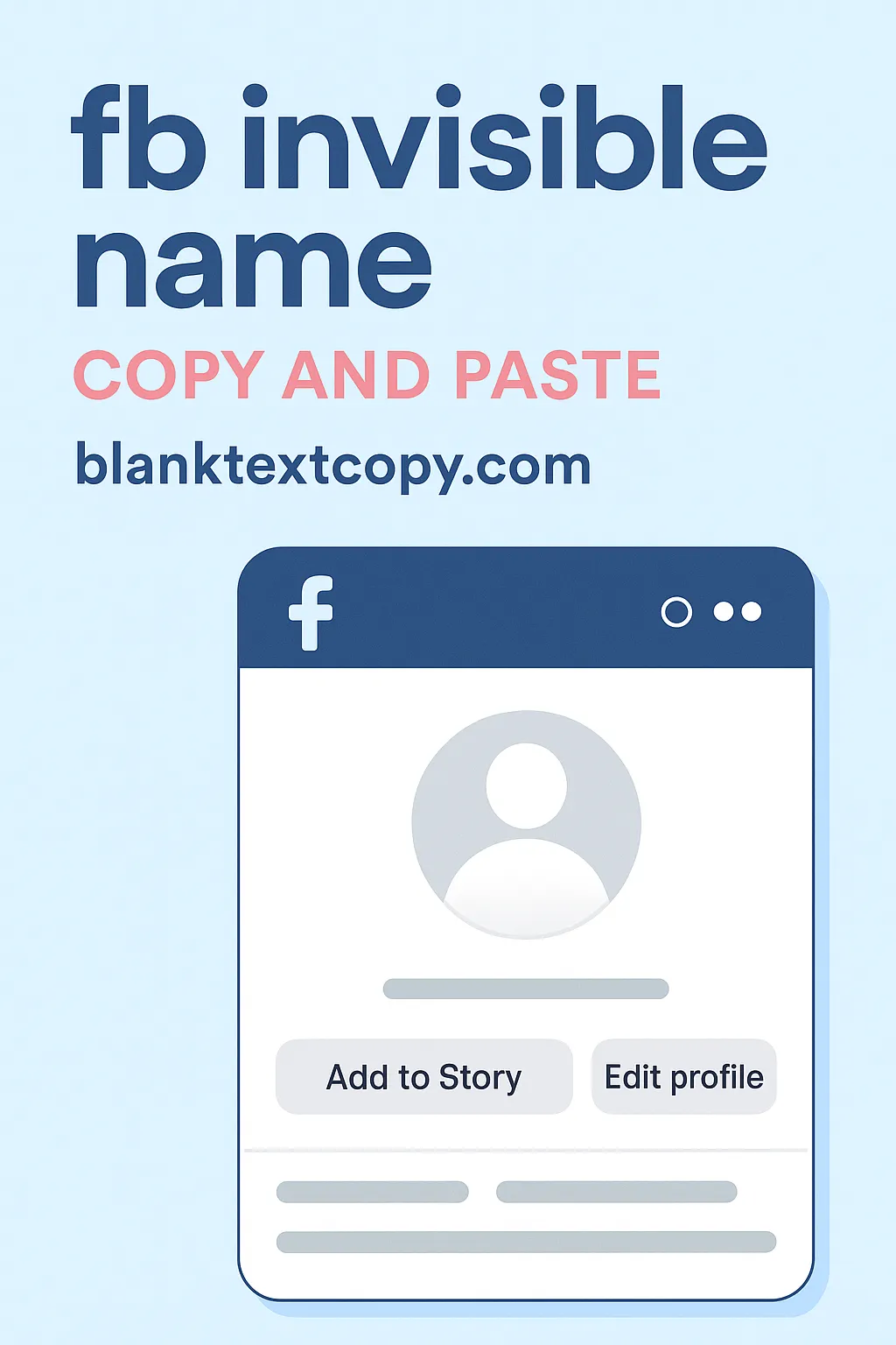 Invisible name Facebook