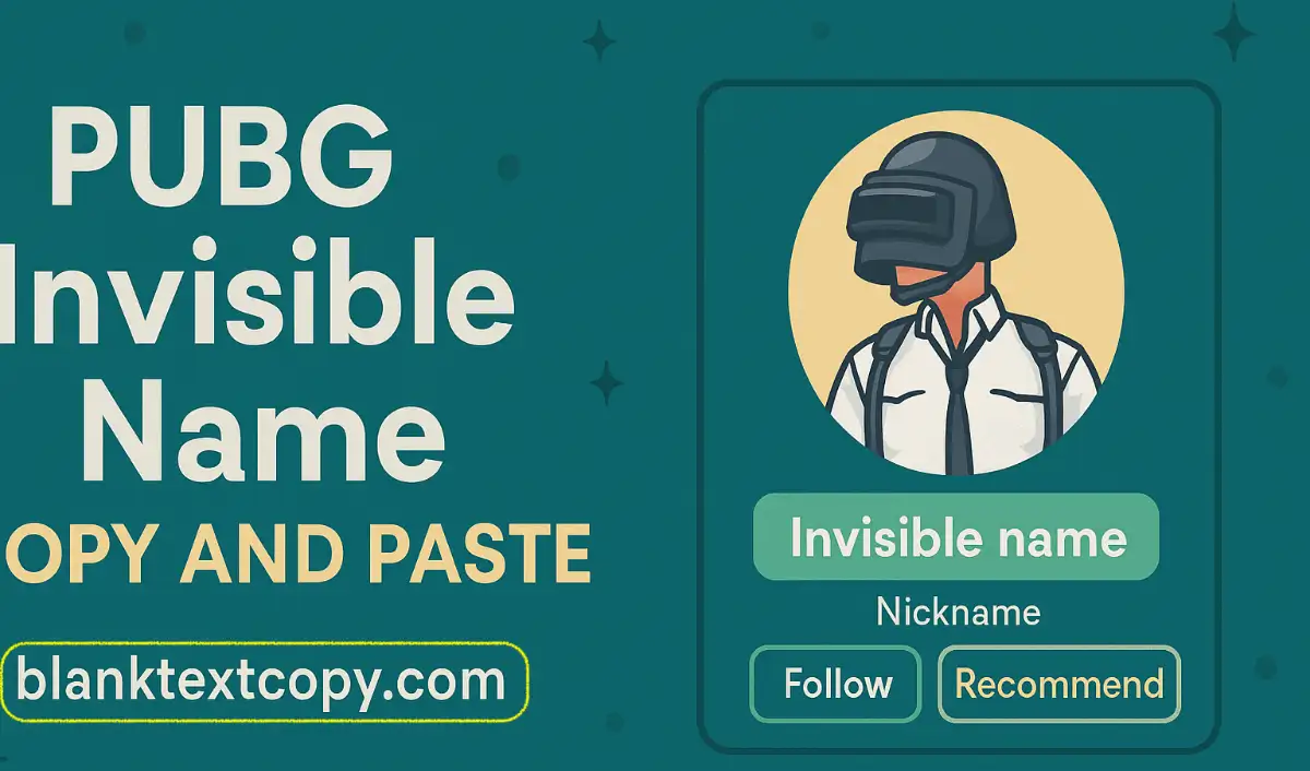 PUBG Invisible Name
