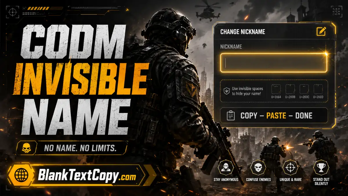 CODM Invisible Name