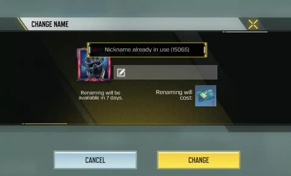 CODM invisible name