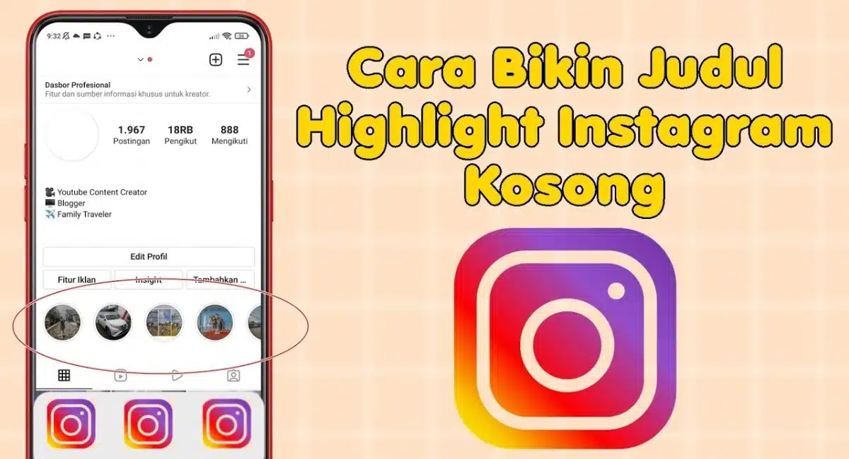Cara Membuat Judul Highlight Instagram Kosong