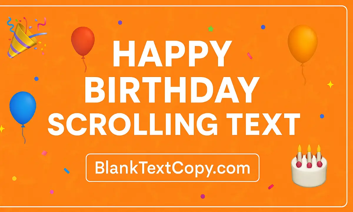 Happy Birthday Scrolling Text