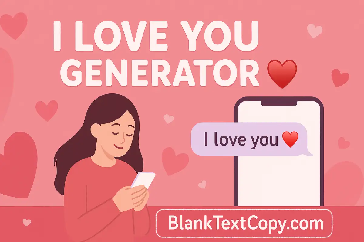 I Love You Copy and Paste