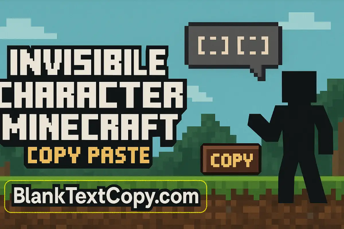 Invisible Character Minecraft