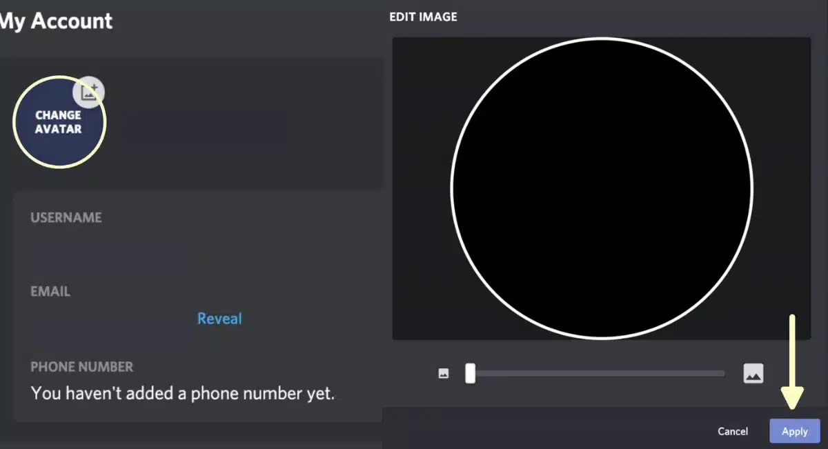 Invisible avatar Discord
