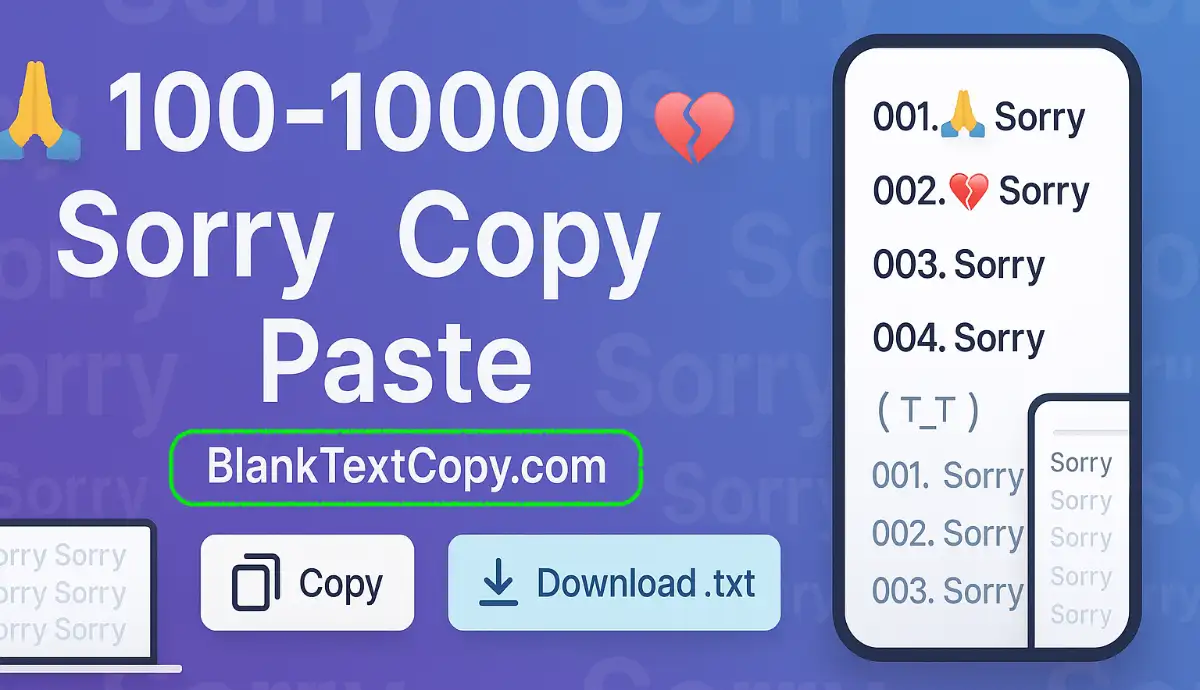 Sorry Copy Paste