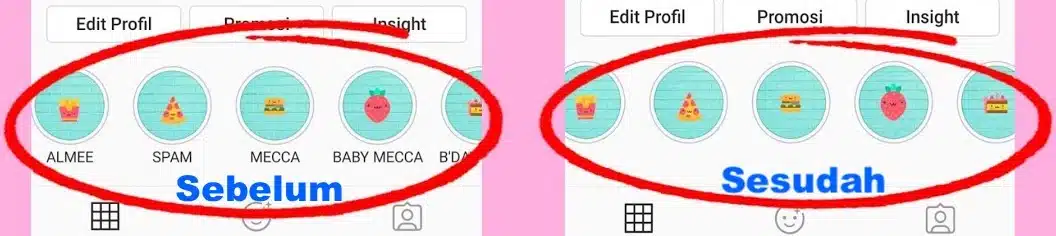 Teks kosong sorotan IG