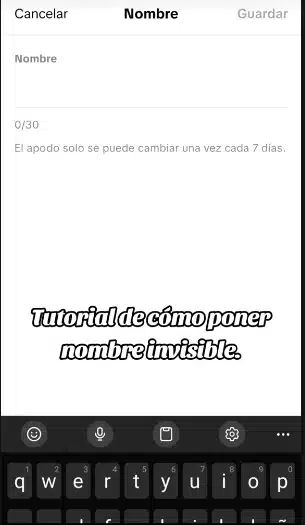 Tutorial de cómo poner nombre invisible. Copien y peguen