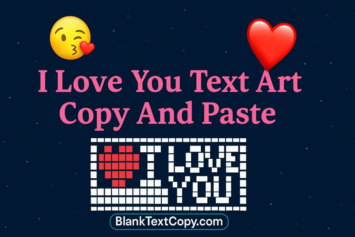 I Love You Text Art