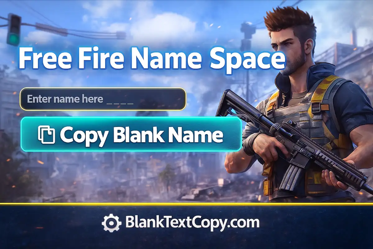 Invisible name for Free Fire