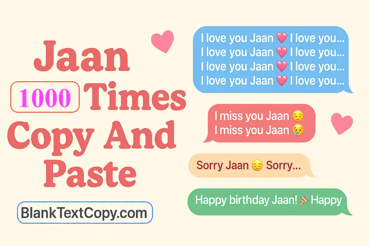 Jaan Copy And Paste