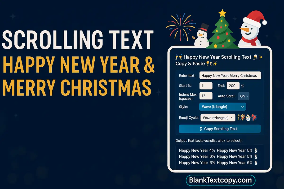Scrolling Text Happy New Year