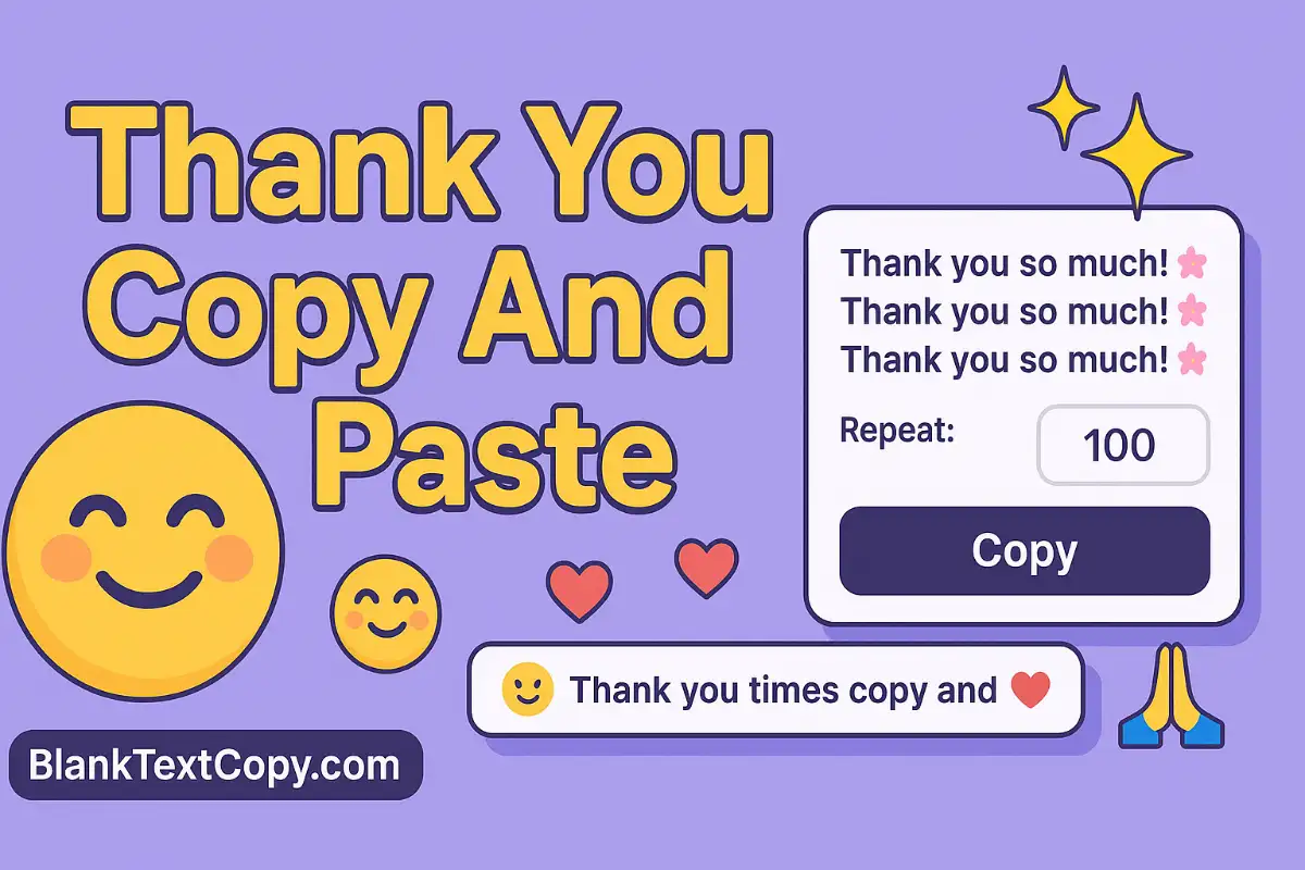 Thank You Copy And Paste