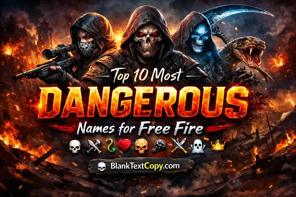 Dangerous Names for Free Fire