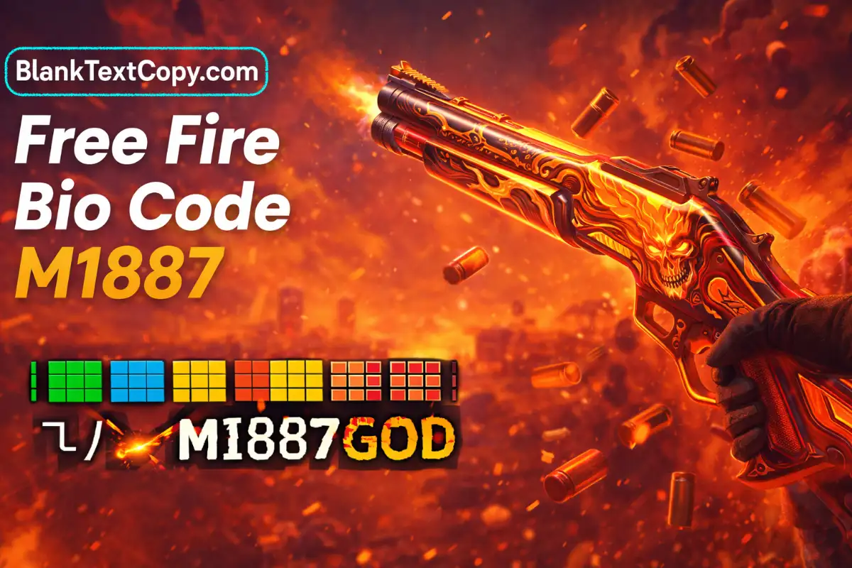 Free Fire Bio Code M1887 stylish