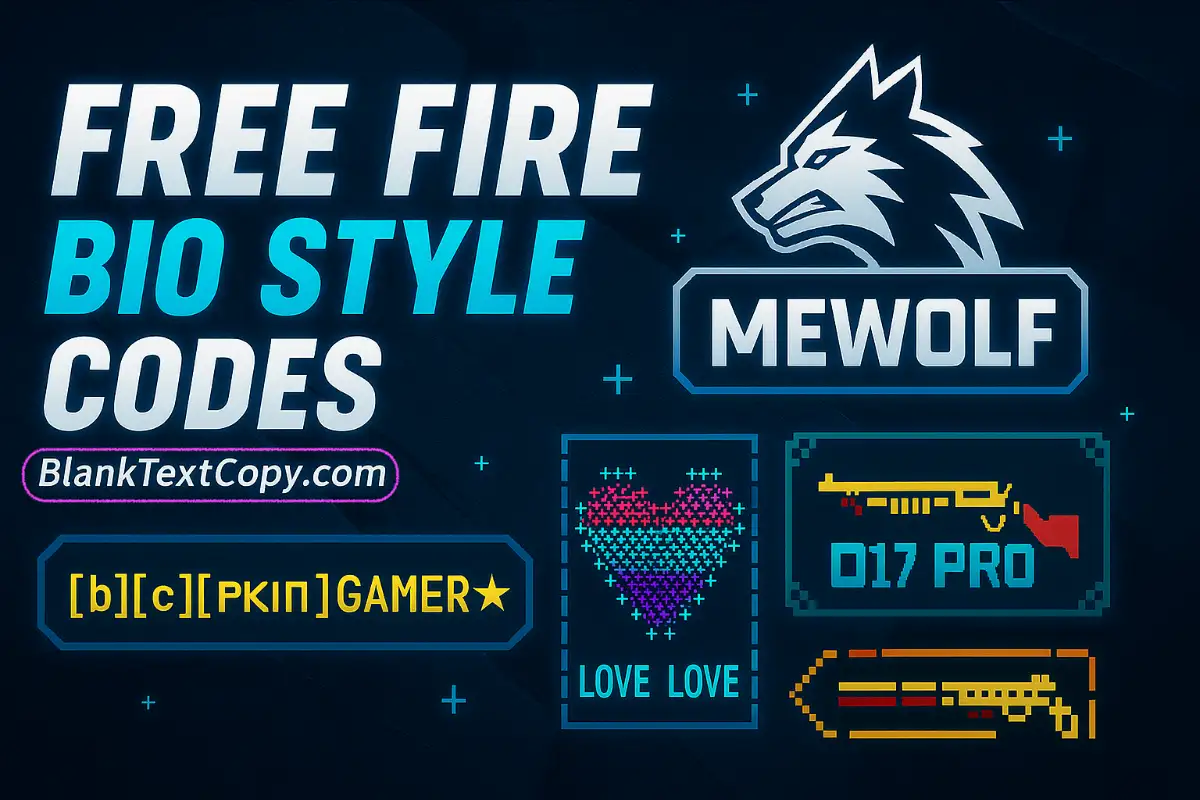 Free Fire Bio Style Codes