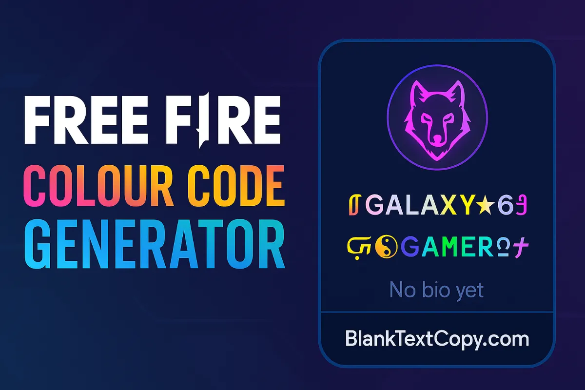 Free Fire Colour Code