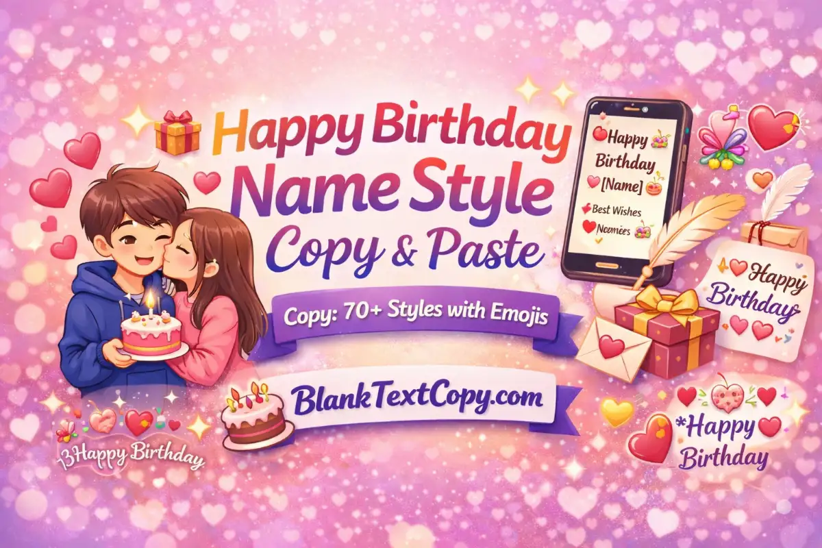 Happy Birthday Name Style Text