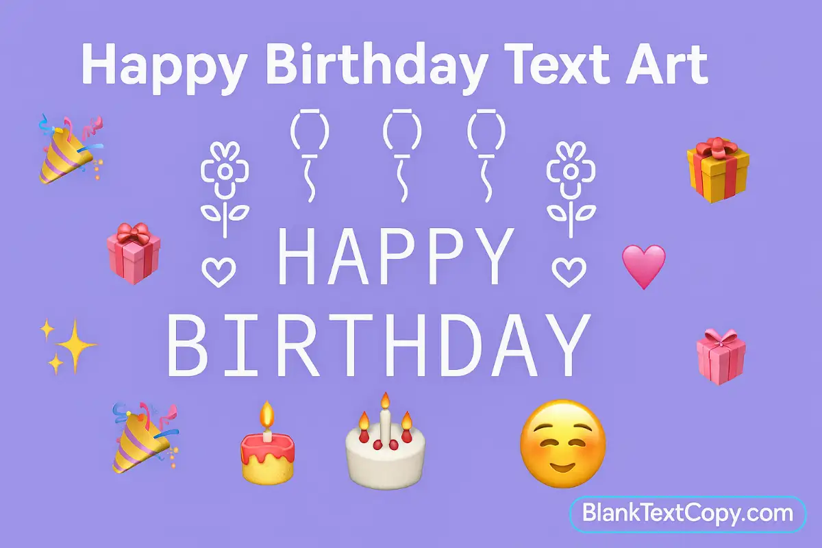 Happy Birthday Text Art