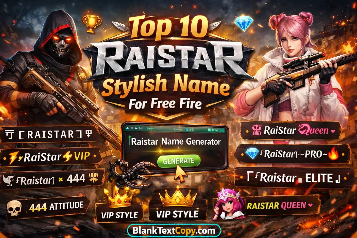 Raistar Stylish Name