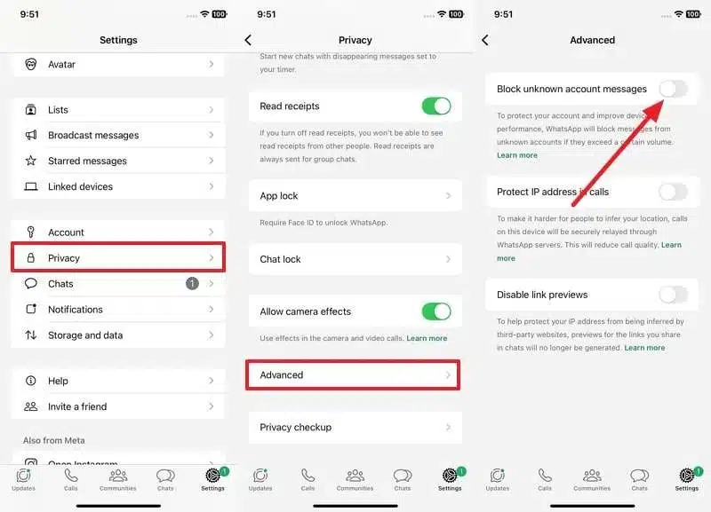 Restrict someone on whatsapp with blocking iphone