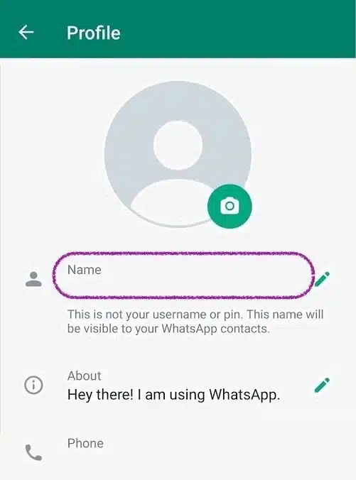 Whatsapp invisible name