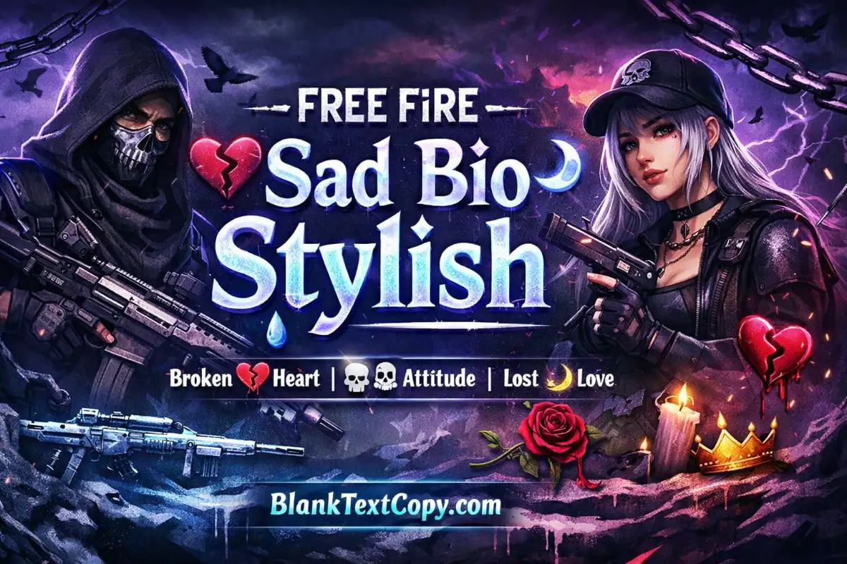 Free Fire Sad Bio