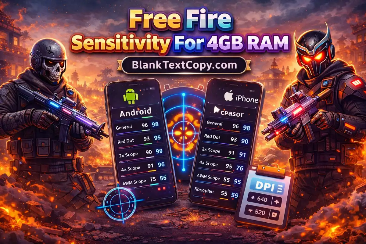 Free Fire Sensitivity For 4GB RAM