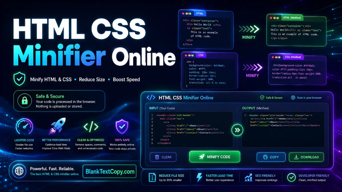 HTML CSS Minifier