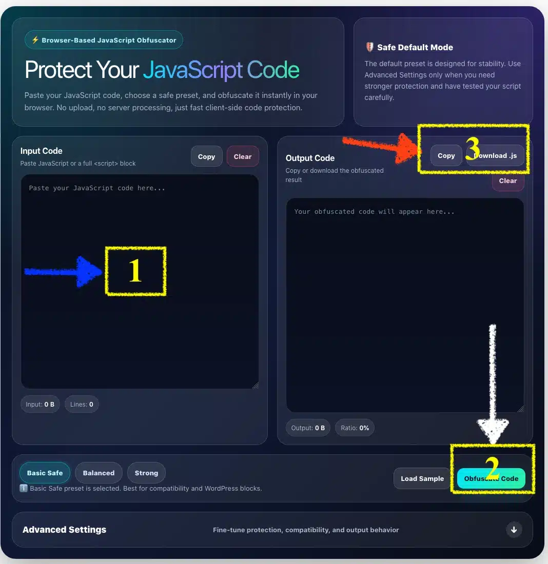 How to Use This JavaScript Obfuscator Tool